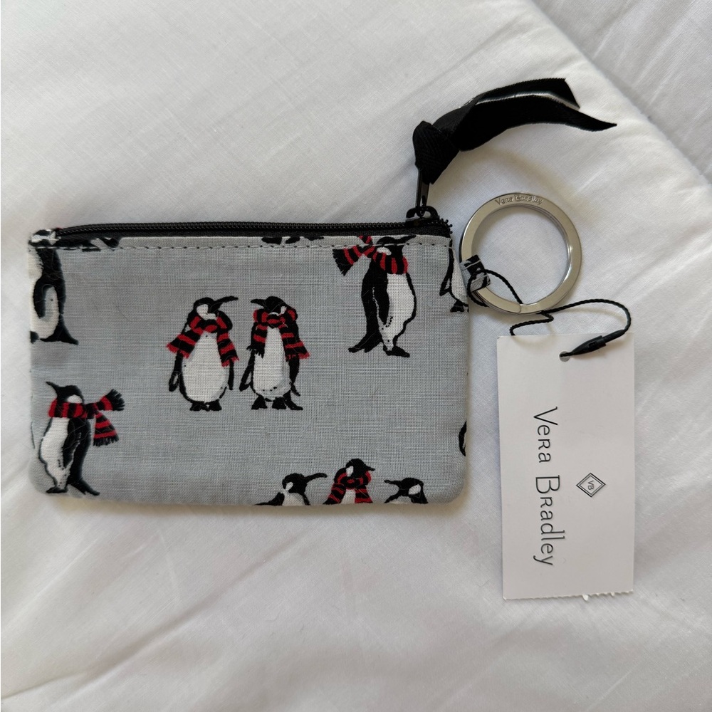 Vera Bradley Gray Zip ID/Wallet - Playful Penguins NWT - Picture 2 of 4